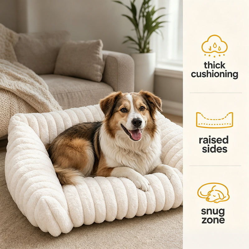 ⏳Zeitlich begrenztes Sonderangebot⏰Gemütliches Sofa-Haustierbett, weiche Polsterung, rutschfester Boden, perfekt für Katzen und Hunde🛋️✨