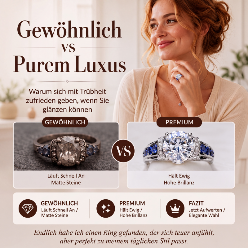✨ JETZT 50 % RABATT! !✨Eleganter Cocktailring aus Zirkonia