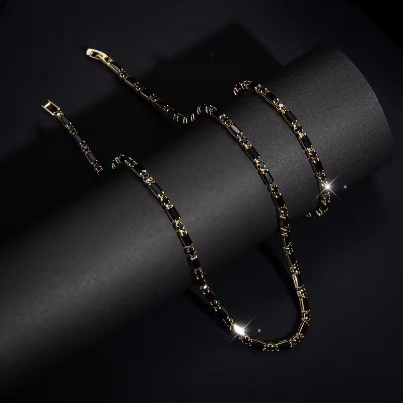✨ JETZT 50% RABATT! 💎 Funkelndes Schmuckset für Männer – Halskette & Armband – Kubischer Zirkonia – Perfekt für Alltag und Feier 👎