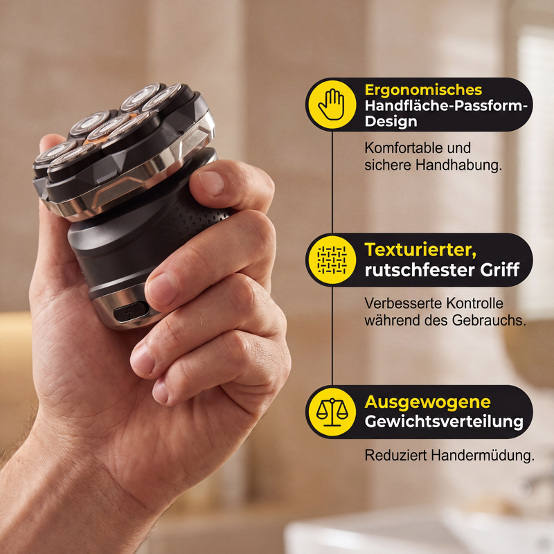 📢📢50% RABATT !!⏰Elektrischer Rasierer mit 7 Klingen und LED-Anzeige