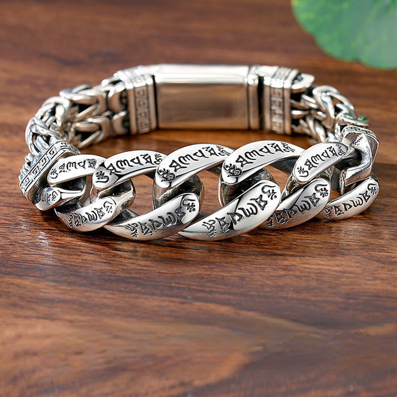 🤙 NUR FÜR KURZE ZEIT 50% RABATT! ⚡ Herren Retro Sechssilben-Mantra-Armband – Bedeutungsvoll, Maskulin, Auffällig ✨