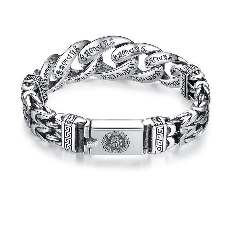 🤙 NUR FÜR KURZE ZEIT 50% RABATT! ⚡ Herren Retro Sechssilben-Mantra-Armband – Bedeutungsvoll, Maskulin, Auffällig ✨