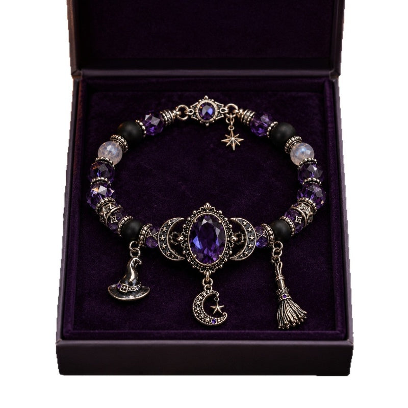 💎Exclusive jewelry💎Gotisches lila Strassstein-Halloween-Armband