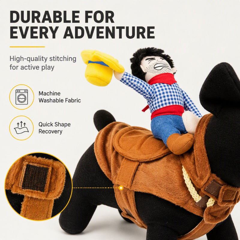 🤠Lustiges Cowboy-Reiter Hundekostüm