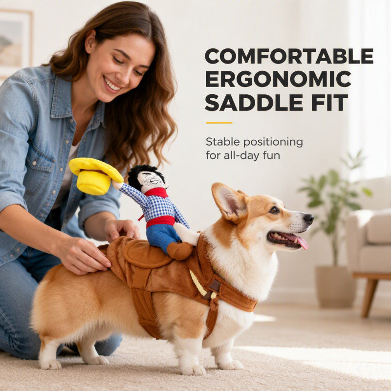 🤠Lustiges Cowboy-Reiter Hundekostüm