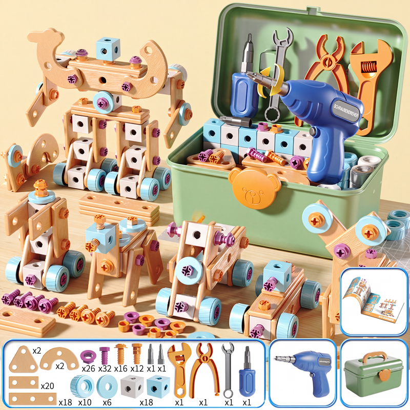 📢📢 JETZT 50 % RABATT!! ⏰Pädagogisches DIY-Werkzeugset für Kinder