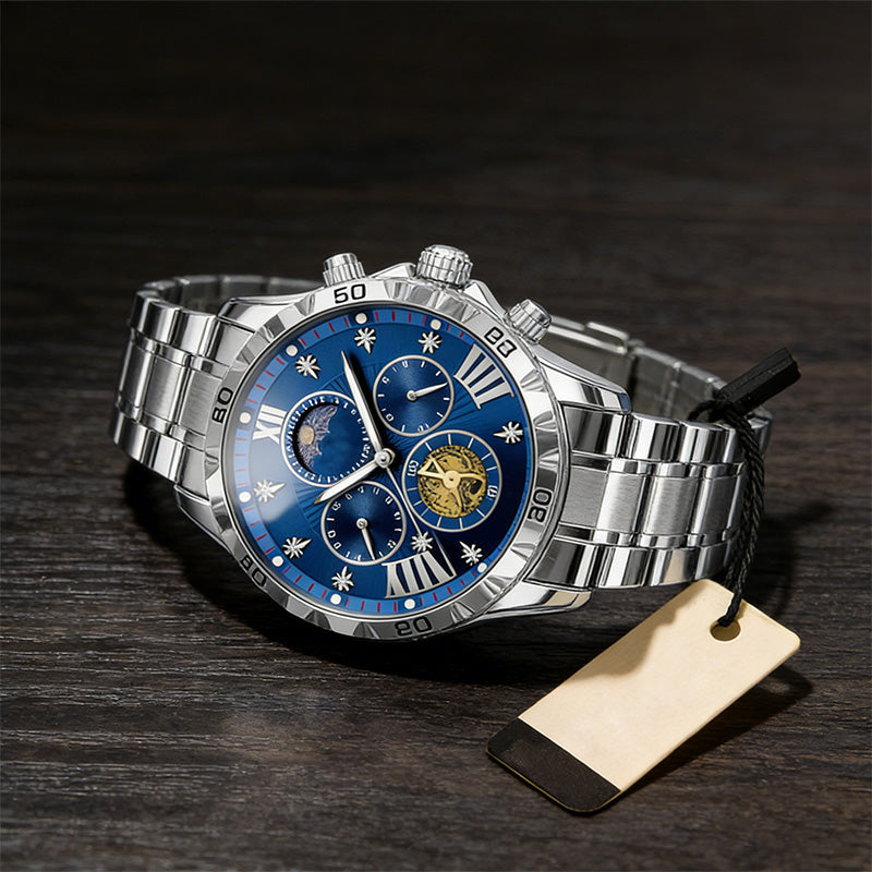 ⌚ 50% RABATT! 💧 Herren Schwungrad‑Quarzuhr – Leuchtzeiger, wasserdicht & präzise ✨