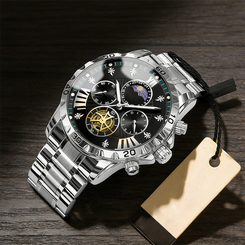 ⌚ 50% RABATT! 💧 Herren Schwungrad‑Quarzuhr – Leuchtzeiger, wasserdicht & präzise ✨