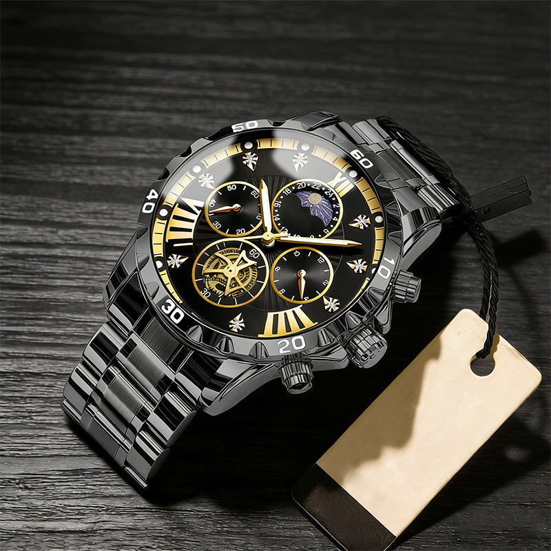 ⌚ 50% RABATT! 💧 Herren Schwungrad‑Quarzuhr – Leuchtzeiger, wasserdicht & präzise ✨