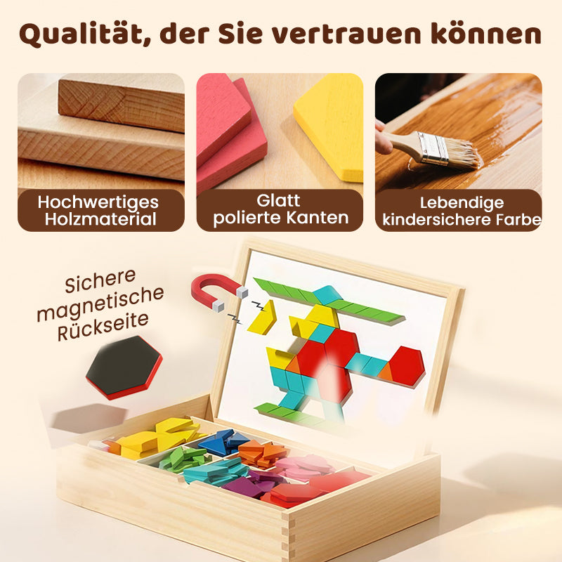 🧩 Solange der Vorrat reicht – 50 % Rabatt! 🎉 Magnetisches Puzzlespiel aus Holz mit Motiven – Fördert Konzentration, Feinmotorik & Kreativität – Perfekt für Kinder & Erwachsene – Kompakt & magnetisch – ideal für Reisen & ruhige Stunden zu Hause ✨