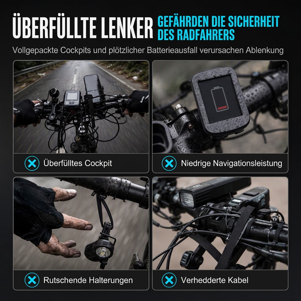 📢📢50% RABATT !!⏰Fahrradlenker-Erweiterungshalterung mit USB-Powerbank-Funktion und Halterung für Fahrradlicht/Taschenlampe