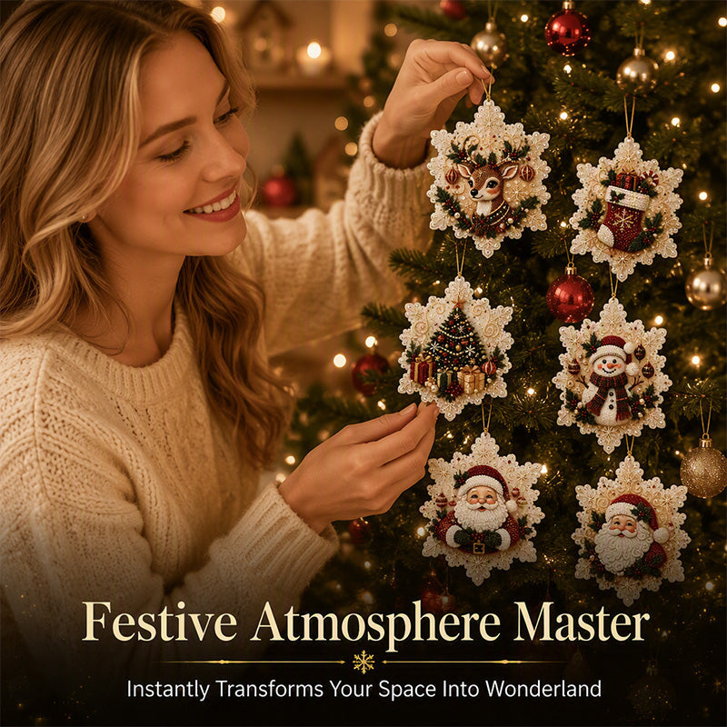 🎄 KAUFE 2, ERHALTE 1 GRATIS! 💎 DIY Diamant-Weihnachtsanhänger – 6 Stück zum Aufhängen ✨