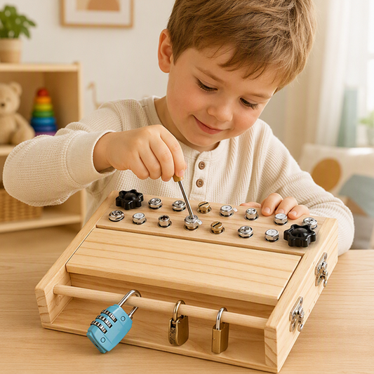 🧩 50% RABATT! 🔧 Montessori-Schrauber-Brett – 18‑in‑1, echte Werkzeuge & Feinmotorik-Training ✨