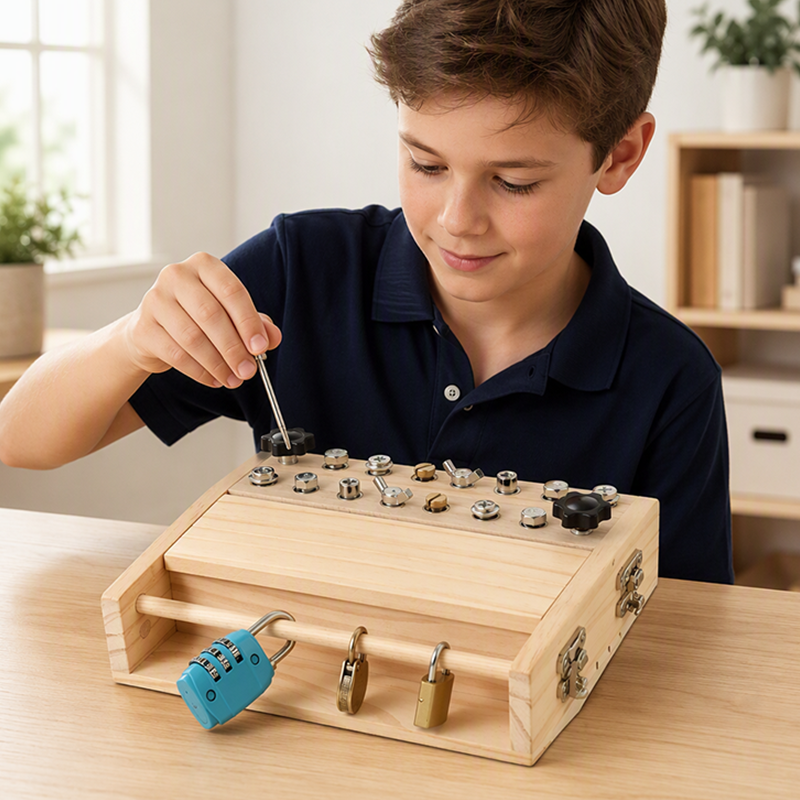 🧩 50% RABATT! 🔧 Montessori-Schrauber-Brett – 18‑in‑1, echte Werkzeuge & Feinmotorik-Training ✨
