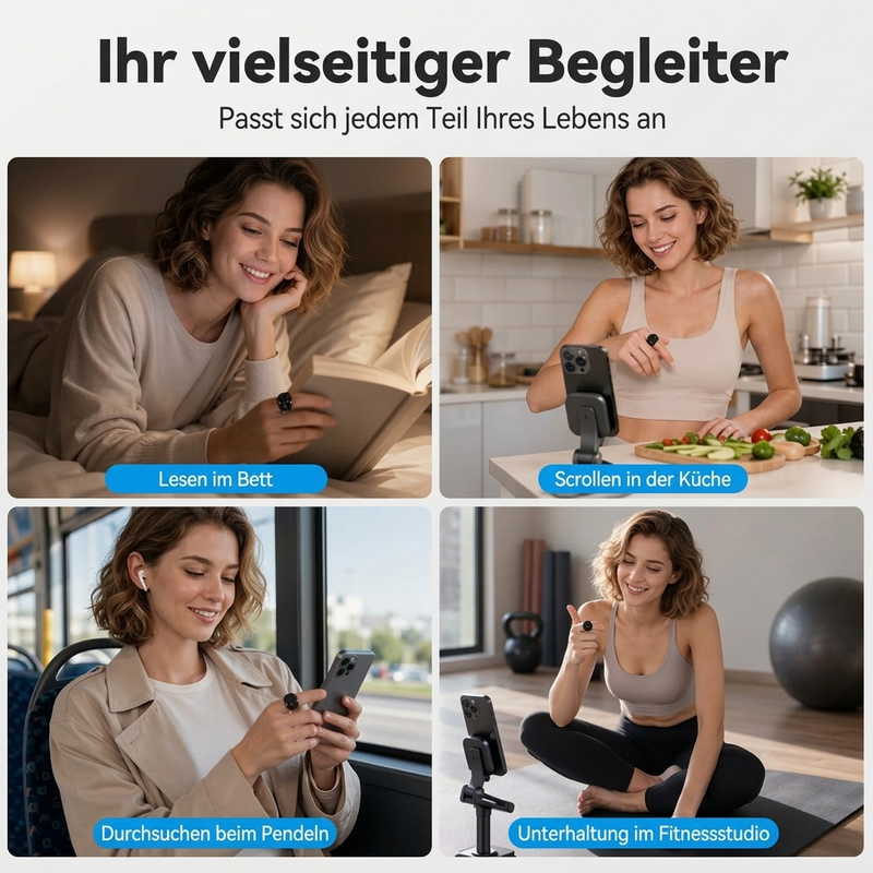 📢📢50% RABATT !!⏰Multifunktionaler Bluetooth-Ring-Fernbedienung