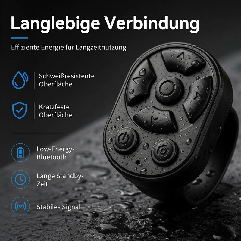 📢📢50% RABATT !!⏰Multifunktionaler Bluetooth-Ring-Fernbedienung