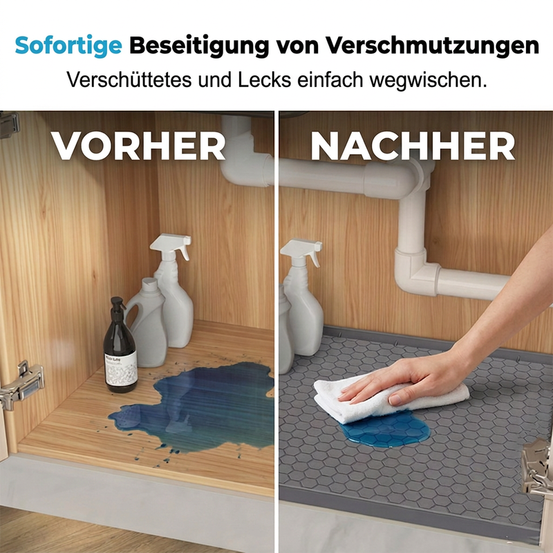 📢📢 JETZT 50 % RABATT!! ⏰Multifunktionale Silikonmatte für unter das Waschbecken