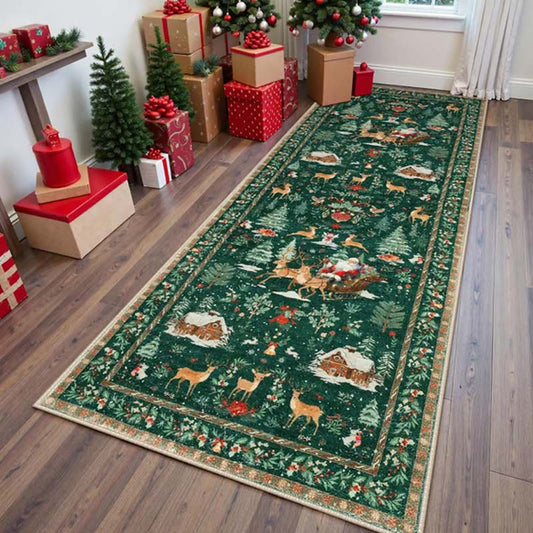 🎄🎁Weiche rutschfeste Weihnachtsdeko Teppich für Zuhause✨🎄