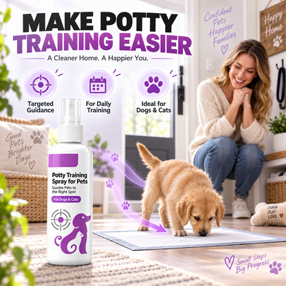 Haustier Toilettentraining-Spray für Hunde & Katzen – Erziehungsspray für Stubenreinheit (100ml)