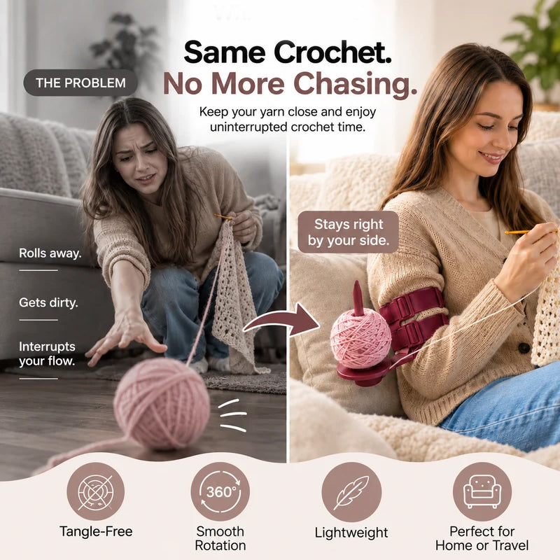 🧶 50% RABATT! 💪 Tragbarer Arm-Garnhalter – Verstellbare Doppelgurte & praktisch ✨