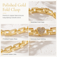 ✨ Goldfarbenes Armband mit Herz-Strassdetails und geometrischer Gliederkette