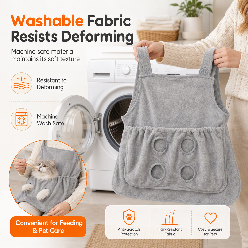 ⏳ Zeitlich begrenzt 50 % Rabatt ⏰ Haarbeständige Haustier-Kuschelschürze mit Beindurchführungen für Katzen 🧕🐕🐈