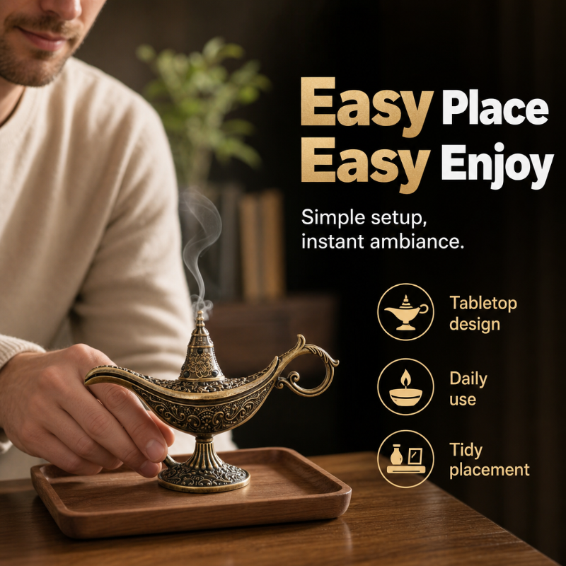 🪔 1+1 gratis｜Räuchergefäß im orientalischen Lampen-Design