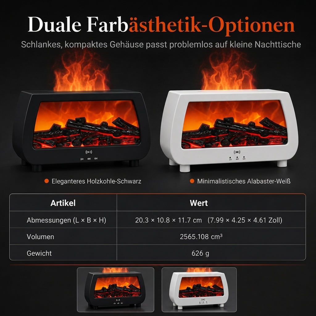 📢📢40% RABATT !!⏰Kleiner Kaminflammen-Luftbefeuchter und Aromatherapie-Diffusor für ätherische Öle, automatischer Duftspender