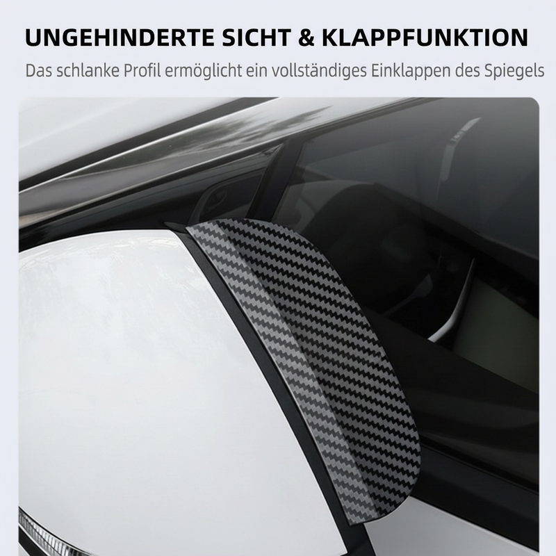 2-in-1 Regenschutz für Rückspiegel mit Totwinkelspiegel
