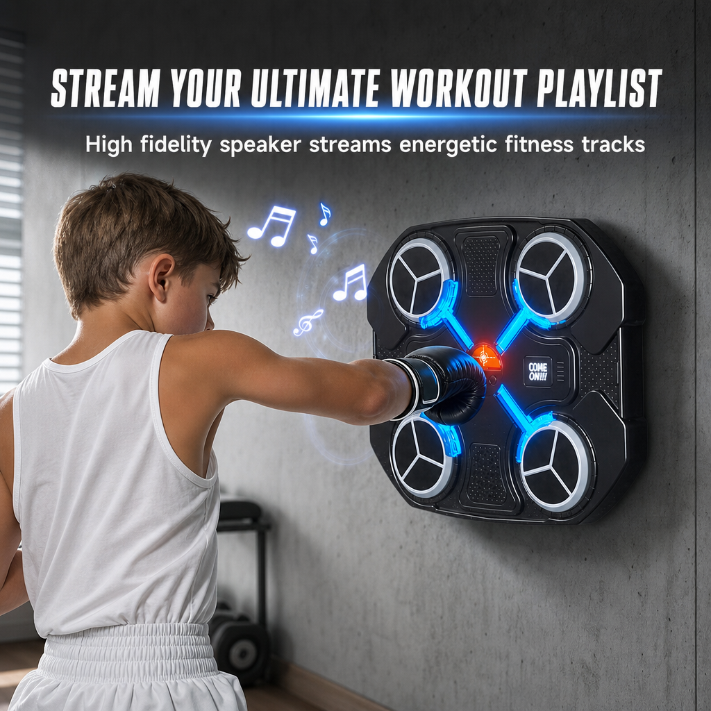 Kids Electronic Music Boxing Target with Rhythm Reaction Training for Home Fitness and Stress Relief