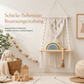 🔥 50% RABATT 🌿 Makramee-Wandbehang böhmisch, handgewebt – Schwebeboden für Bücher & Pflanzen, Deko fürs Wohnzimmer 📚