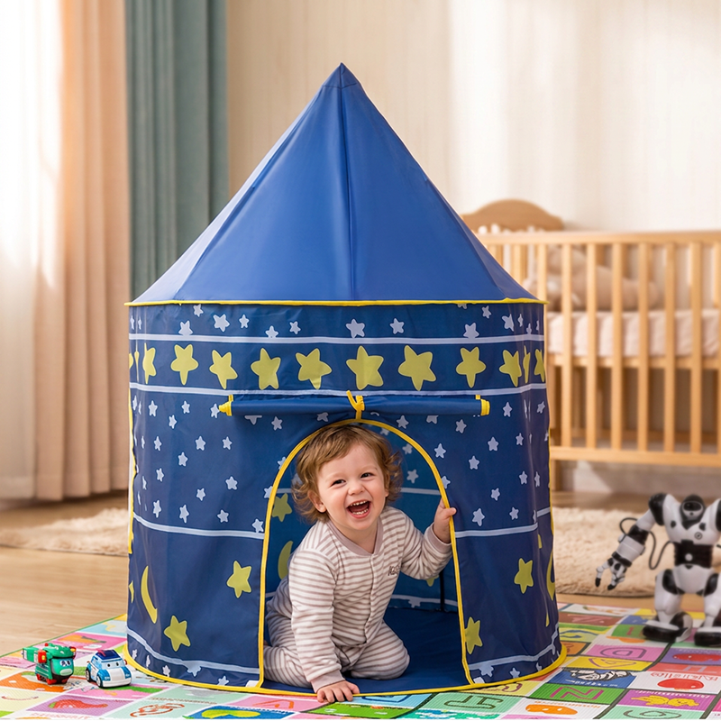 🎪 Kinder-Spielzelt mit Rolltür – Tragbares Spielschloss für Drinnen & Draußen ✨