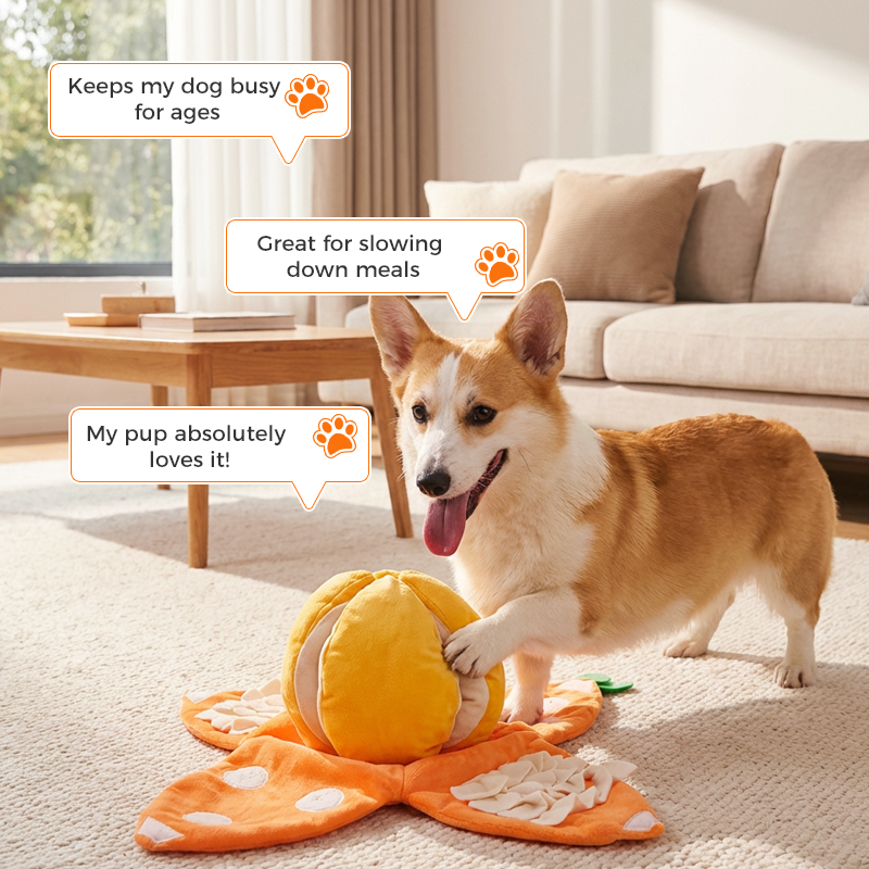 Interaktives Plüsch-Hundespielzeug „Orange“ zum Schnüffeln & Spielen