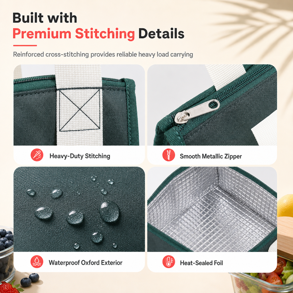 🍱 50% RABATT! 🥗 Isolierte Lunchtasche – Verdickt & hält Mahlzeiten frisch ✨