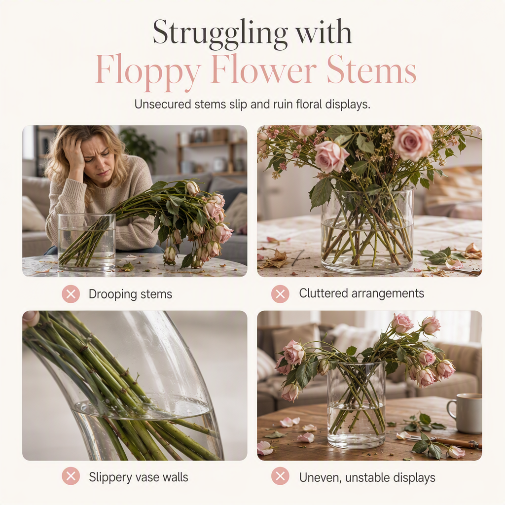 Silikon-Blumensteckgitter für Vasen – Perfekte Blumenarrangements