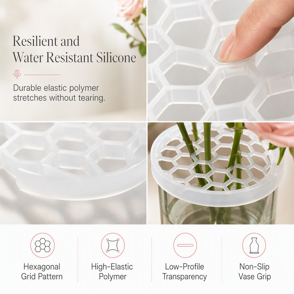 Silikon-Blumensteckgitter für Vasen – Perfekte Blumenarrangements