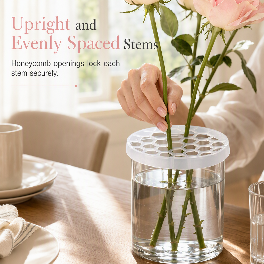 Silikon-Blumensteckgitter für Vasen – Perfekte Blumenarrangements