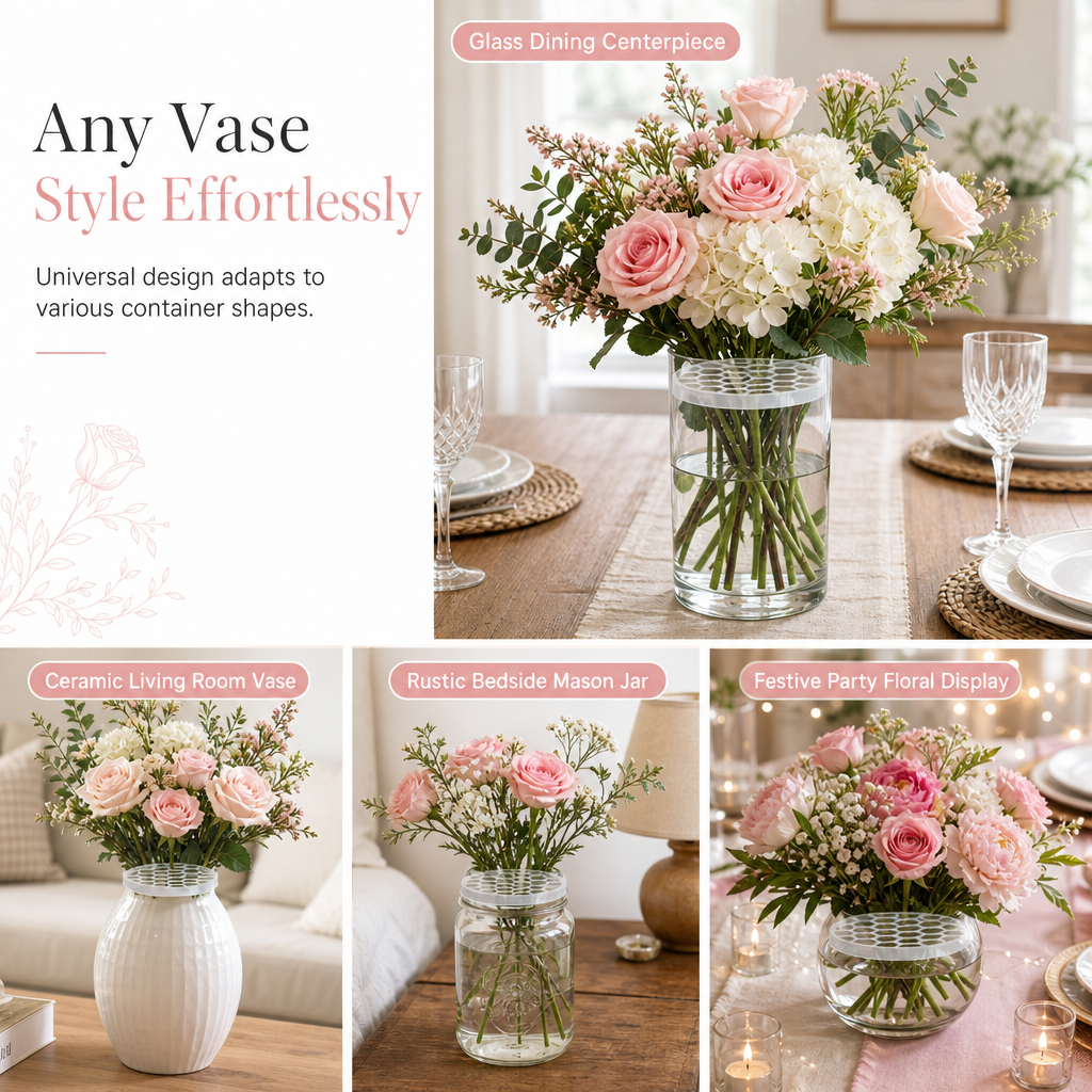 Silikon-Blumensteckgitter für Vasen – Perfekte Blumenarrangements