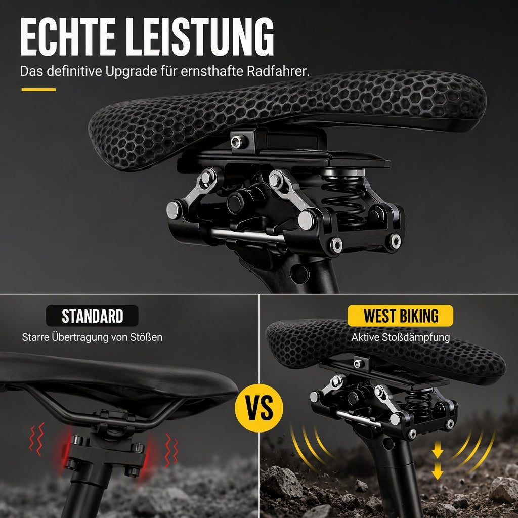 📢📢50% RABATT !!⏰   🚲 Gefederte Fahrrad-Sattelstütze für komfortableres Fahren