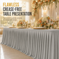 📢📢JETZT 50 % RABATT!! ⏰Plissierter Stretch-Tischrock für rechteckige Tische – Dekoration für Hochzeit, Party & Event
