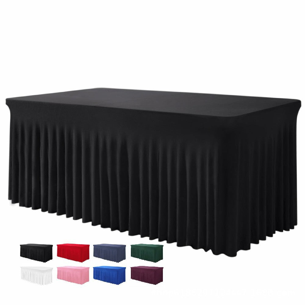 📢📢JETZT 50 % RABATT!! ⏰Plissierter Stretch-Tischrock für rechteckige Tische – Dekoration für Hochzeit, Party & Event