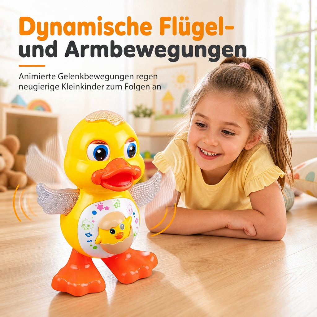 🦆 50% RABATT! 🎵 Sing- & Tanzspielzeug – Cartoon-Ente, elektrisch & lustig ✨