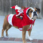 🐕Hund Weihnachtskleidung Weihnachtsmann reitendes Reh 🎄