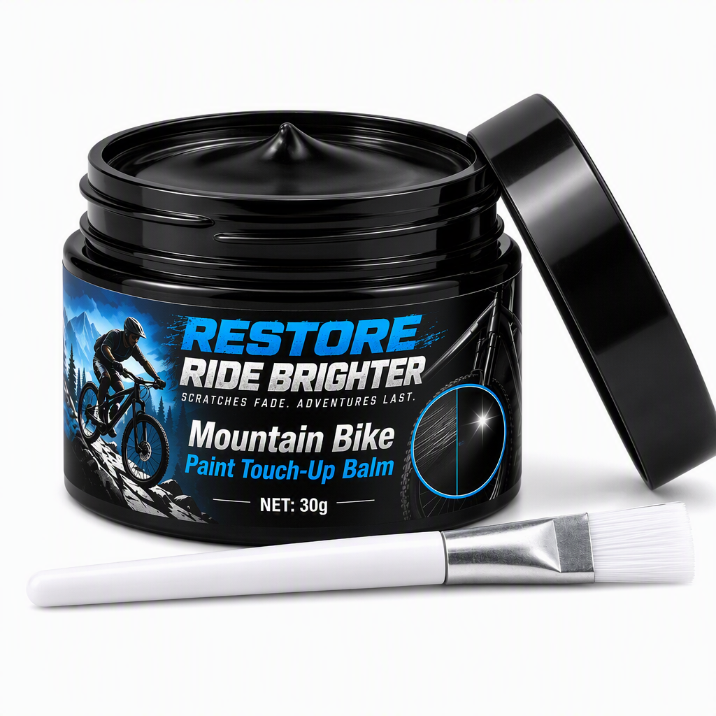 📢📢50% RABATT !!⏰ Fahrradrahmen Ausbesserungspaste mit Pinsel – beseitigt Kratzer & Verschleißstellen am Mountainbike