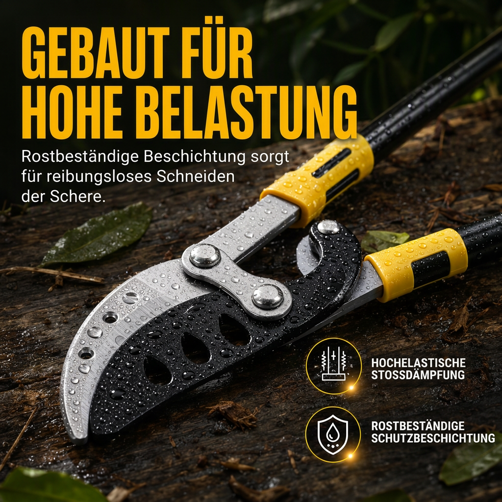 🌿 50% RABATT! ✂️ Gartenschere mit Compound-Hebel – Gehärteter Stahl & Aluminium ✨