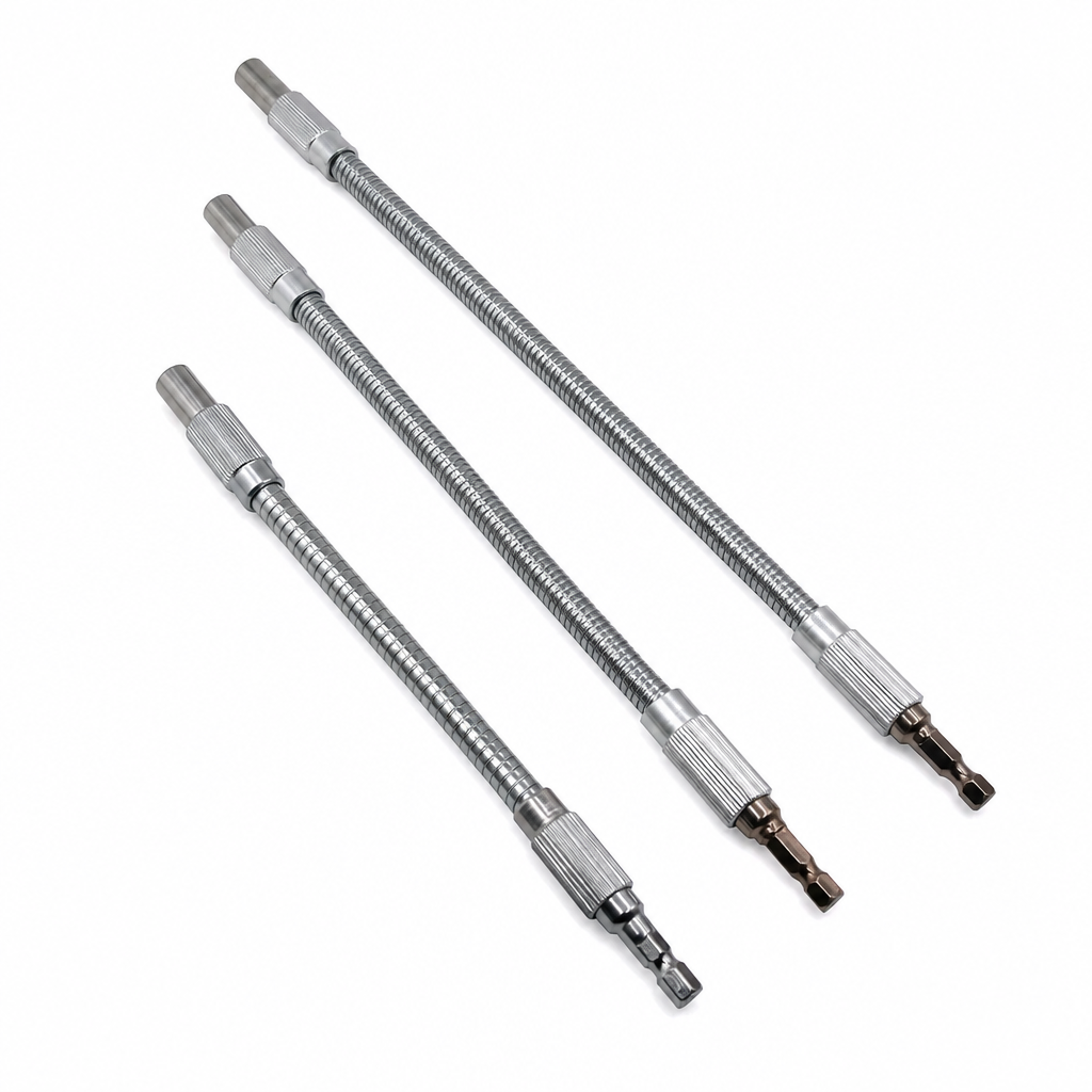 ⏳Zeitlich begrenztes Angebot⏰ Universelle flexible Verlängerungswelle aus Metall für Bohrmaschinen und Schrauber, Mehrwinkel-Bit-Verbindungsstück