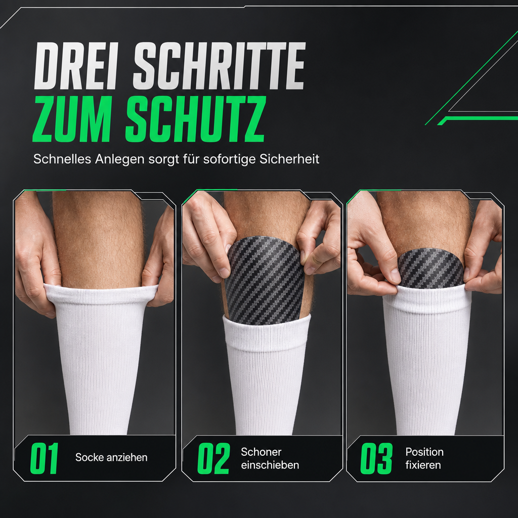 ⚽ 50% RABATT! 🛡️ Mini Schienbeinschoner – Carbon-Optik & fürs Training ✨