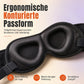 Set aus integriertem Memory-Foam-Reisekissen und 3D-abdunkelnder Schlafmaske zur Nackenstütze auf Reisen