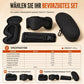 Set aus integriertem Memory-Foam-Reisekissen und 3D-abdunkelnder Schlafmaske zur Nackenstütze auf Reisen
