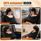 Set aus integriertem Memory-Foam-Reisekissen und 3D-abdunkelnder Schlafmaske zur Nackenstütze auf Reisen